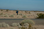 ein einsamer Wanderer entlang der I-8