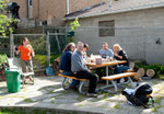 Familie de Waard beim BBQ