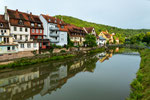 Medivial town Wertheim on the river Main and here the river Tauber...