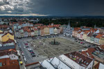 ...der zentrale Platz von Budweis von oben.