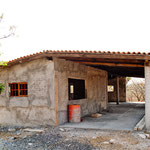 Die Sanitärgebäude des neuen Campgrounds im Rohbau