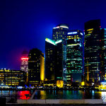 ....Blick bei Nacht vom Bund auf Pudong