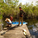 ....Bootsanleger am Ende des befahrbaren Flussabschnittes.