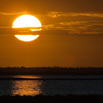 ....neben den Flamingos sind die Sonnenuntergänge berühmt hier.