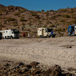 Auf der Bahia trafen wir viele Allrad-Fahrzeuge.....