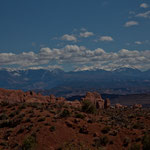 im Hintergrund die "La Sal Mountains"