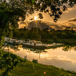 tolle Abendstimmung an der Elbe