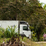 Unser Stellplatz bei den Cabanas von Sun Creek Lodge