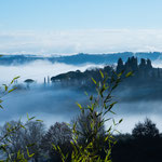 Ein Wintermorgen in der Toskana