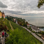 ...mit einem steilen Weinberg