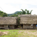 ....die typischen Maya - Häuser in den Dörfern....