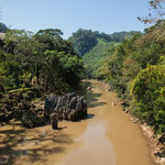 ....der "Rio Cahabón" war heute lehmig......