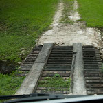 Wir sollten auf den Längsbrettern fahren und die sind eigentlich zu schmal für uns