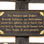 ...und überall  begegnen einem Spuren von August Heinrich von Fallersleben...