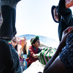 ....und eingezwängt zwischen den Einheimischen - meistens Mayas....