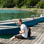 .....Jeanette springt gleich ins kühle Nass.....