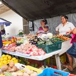 ....die Mayas kommen kilometerweit von ihren Dörfer um zu kaufen und verkaufen.