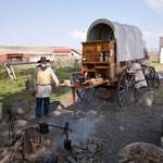 ....hier ein "buck-waggon" als Versorgungswagen der Cowboys