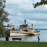 Ein alter Raddampfer auf dem Chiemsee...