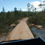 ....wir mussten viele "creeks" überqueren....