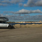 Unser Stellplatz im Jachthafen mit traumhaften Blick