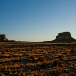Sonnenuntergang am Chaco Canyon - von unserem Übernachtungsplatz aus gesehen