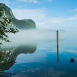 Der Kochelsee am frühen Morgen.....