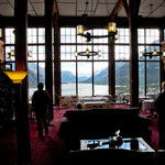 Sicht auf Upper Waterton Lake aus dem Hotel "Waterton Lodge"