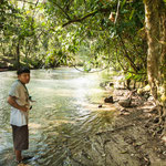 Feliciano zeigt Rudi die Mayastätte - zu Fuss natürlich....