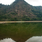 Der Vulkansee Laguna Alegria....