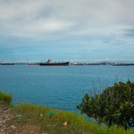 Die Bahia Limon mit dem Hafen Colon und Einfahrt zum Panama Kanal.....