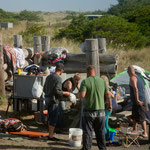 ....fast alle haben im Freien übernachtet....
