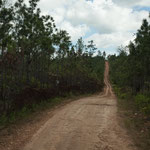 ....die Dreckstrasse zu den "1000 feet falls".....