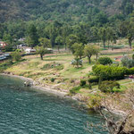 Blick von oben auf unseren Platz.....